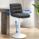 CLP 2 db bárszék készlet Damar szövet, sötétszürke (325712)