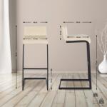 CLP 2 darab bárszék szett Newport B műbőr, krém (327316)