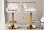 CLP 2 db-os bárszék Braga Gold műbőr készlet, fehér (325449)