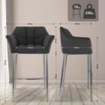 CLP Bárszék Damaso E Cord 4 méteres kerettel, sötétszürke (326348)