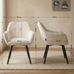 CLP Vienna Cord étkezőszék, krém (327686)