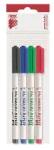 ICO Ico: Tábla- és flipchart marker készlet, 1-1, 5 mm, kúpos, ICO "Slim M", 4 különböző szín (9580045004)