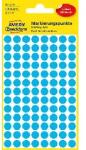 Avery-Zweckform Avery Zweckform: Etikett, 8 mm, kör, AVERY ZWECKFORM, kék, 416 etikett/csomag (3011)