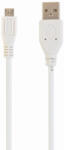 Gembird MicroUSB B - USB A, 0.5m USB 2.0 0, 5 M Micro-USB B Fehér USB kábel (CCP-MUSB2-AMBM-W-0.5M)