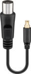 PremiumCord Goobay 67227 0, 1 M MCX M Fekete koax kábel (91102724)