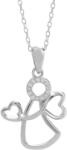 JSB Bijoux Angyal, üreges medál cirkóniával 92300437cr (Ag925/1000, 2, 5 g)