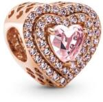 PANDORA Timeless 789218C01 Szikrázó lapos szív charm