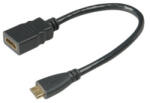 Akasa HDMI/Mini HDMI, 0.25 m 0, 25 M HDMI A HDMI Type C (Mini) Fekete HDMI kábel (AK-CBHD10-25BK)