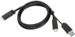 Trust Targus ACC1135GLX USB 3.2 Gen 1 (3.1 Gen 1) 1, 8 M USB C Fekete USB kábel (ACC1122GLX)