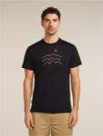 Icebreaker Merino Blend 125 Cool-Lite Sphere SS Tee Across the Peaks férfi funkcionális póló M / fekete