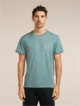 Icebreaker Merino Blend Core SS Tee Single Line Camp férfi funkcionális póló M / világoskék