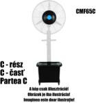 Somogyi Elektronic HOME CMF65C párásító ventilátor motor, víztartály, párásító tárcsa, vízpumpa, talp, kerekek