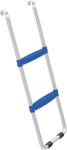 SPORTNOW Scară pentru trambulină 2 trepte late cu cârlig universal, cadru din oțel galvanizat, capacitate 150 kg, 97x32x7 cm, Albastru | Aosom Romania (A00-030V00BU)