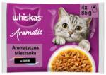 Whiskas Aromatic Adult Aromás válogatás szószban 4 × 85 g - nedves eledel macskáknak