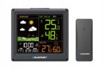 Blaupunkt WS25BK időjárásállomás, hőmérséklet- és páratartalom-figyelés, színes kijelző, 114x105x20mm, vezeték nélküli érzékelővel