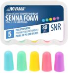 Novama Senna Foam fülvédő dugó készlet 5 pár, zajcsökkentésre, kényelmes és hatékony, több színben (NovamaSenna)