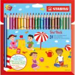 STABILO Trio színes ceruza + hegyező, vegyes színű, 24db-os (SW203224)