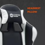 CANYON Scaun gaming Canyon Core SGCH2, reglabil, Negru/Alb (CNE-SGCH2W)