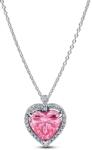 Pandora Rózsaszín glória szív collier nyaklánc (394414C01-45)