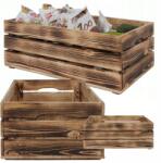 Wamar-Sosenka Fa zöldség-gyümölcs tároló doboz 60x40 fogantyúval Tartós Nagy (SD-3-60X40_O_FL)