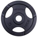 inSPORTline Öntöttvas olimpiai súlytárcsa inSPORTline Hamerton Black 10 kg 50 mm, kopásgátló bevonat, praktikus fogantyú Súlytárcsa