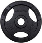 inSPORTline Öntöttvas olimpiai súlytárcsa inSPORTline Hamerton Black 25 kg 50 mm, kopásgátló bevonat, praktikus fogantyú Súlytárcsa