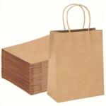 Beautiona Papírtáska Ökológiai Fogantyúval Barna Eldobható 18x22, 5 CM 25 Db