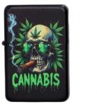 Gentelo benzines öngyújtó - „CANNABIS koponyás mintával, fekete (DM-3-1055-3)