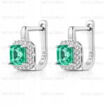  Ezüst fülbevaló turmalinnal (utánzat) és cirkóniákkal - Nova Zirka (5357STGC)