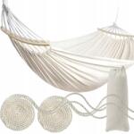 AmeliaHome Hinta Nagy Fejpánt 60CM Erős Kerti Függőágy Kétszemélyes 265X155 CM XXL (HAMAK OGRODOWY Dwuosobowy 265x155cm Beżowy)