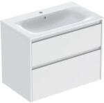 Geberit Set lavoar si mobilier Geberit Selnova Square cu doua sertare, 80x48x62 cm, alb mat (504.139.00.1)