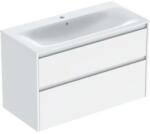 Geberit Set lavoar si mobilier Geberit Selnova Square cu doua sertare, 100x48x62 cm, alb lucios (504.140.01.1)