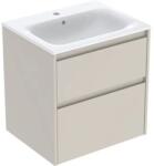 Geberit Set lavoar si mobilier Geberit Selnova Square cu doua sertare, 60x48x62 cm, gri nisip mat (504.138.DB.1)