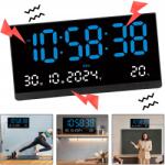  Elektronikus Digitális Falióra Led Dátum Nap Tempó 48 CM (250226XF17Q)