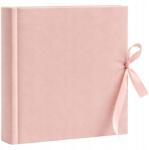 Gedeon Becsúsztatható fotóalbum 200 fotó 10x15 rózsaszín velúr gravírozás lehetséges (KD46200 VELVET CAMEO)