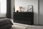  SIMPLE komód 120 cm 6 fiók fekete (wipPUSIKO06CCCC005020)