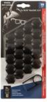 VERSACO Kerékcsavarkupak 19 mm fekete, 20 db-os készlet, VERSACO (6V19BL)