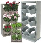 Wamar-Sosenka Gyógynövényes fa vertikális álló virágágyás 6 cserépben herbárium Eko (RD-8_Z-2X3_12_GR)