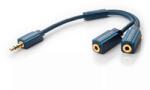 clicktronic Cablu adaptor Profesional splitter Jack 3.5 mm x2 OFC cupru ecranat 10cm Clicktronic (70491)