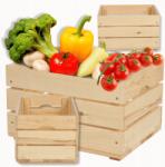 Wamar-Sosenka Fa zöldség-gyümölcs láda 40x30 cm, fogantyúval Tömör (SD-3-40X30)