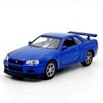Welly Nissan Skyline GT-R (R34) kék - 1: 38 fém játékautó | Welly (NI49720W)