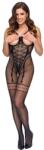 Cottelli Fantasy Catsuit din Plasa cu Cupe Deschise si Deschidere in Zona Intima Aspect de Portjartier Bretele si Body marime Small-Large