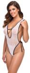 Cottelli Fantasy Body Provocator in Culori Contrastante Alb cu Detalii Negre marime Small-Large