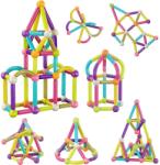 PicassoTiles Set PicassoTiles 50 tije și bile magnetice de construcție Jucarii de constructii magnetice