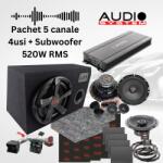 Edotec Pachet audio auto 5 canale MX EVO cu amplificator, subwoofer si cablaje plug&play (5C Pack Audio)