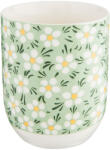 Clayre & Eef Cana portelan verde galben alb 6x8 cm, 100 ml (6CEMU0023X)