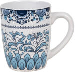 Clayre & Eef Cana ceramica alba albastra 12x8x10 cm, 300 ml (6CEMU0166X)