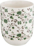 Clayre & Eef Cana portelan alb verde negru 6x8 cm, 100 ml (6CEMU0001X)