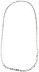 Flippy Lantisor Unisex din Argint 925, Jolie Silver, Model Lantisor din Zale cu Lacat, 12.22 g, 55 cm, Argintiu (teo-126056)