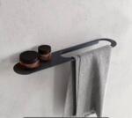 Metal-Dynamics Suport prosoape, negru, 50x10x2, 5cm